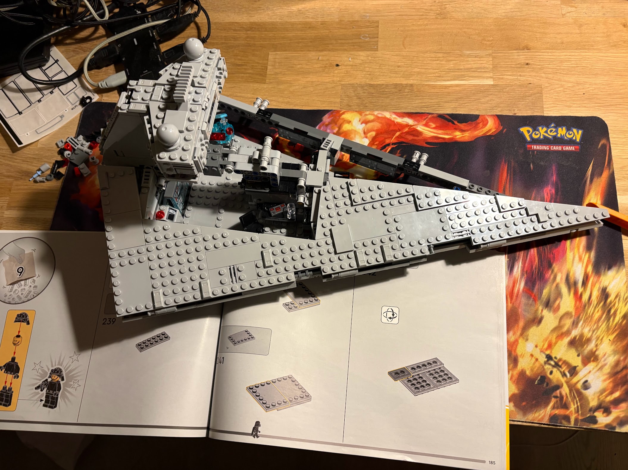LEGO Imperial Star Destroyer during the build